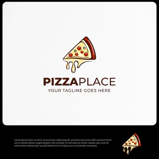 plantilla del logotipo de la pizzería