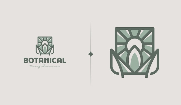 Plantilla de logotipo de planta botánica Símbolo premium creativo universal Ilustración vectorial Plantilla de diseño mínimo creativo Símbolo para identidad empresarial corporativa