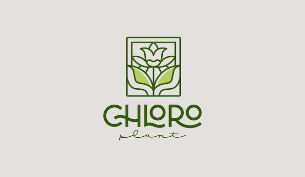 Plantilla de logotipo de planta de flor de hoja Símbolo creativo premium universal Ilustración vectorial Creativa plantilla de diseño mínimo Símbolo para la identidad empresarial corporativa