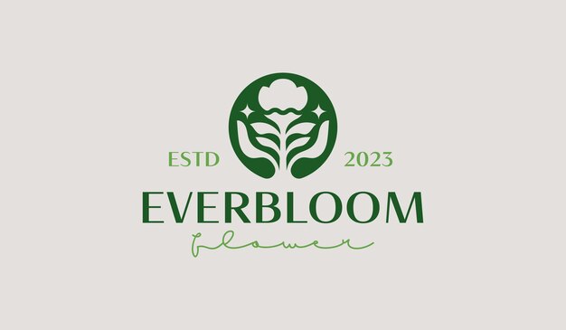 Plantilla de logotipo de planta de flor de hoja Símbolo premium creativo universal Ilustración vectorial Plantilla de diseño mínimo creativo Símbolo para identidad empresarial corporativa
