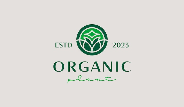 Plantilla de logotipo de planta de flor de hoja Símbolo premium creativo universal Ilustración vectorial Plantilla de diseño mínimo creativo Símbolo para identidad empresarial corporativa