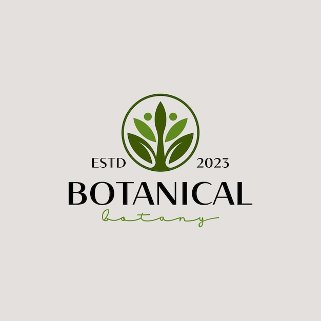 Plantilla de logotipo de planta de flor de hoja Símbolo premium creativo universal Ilustración vectorial Plantilla de diseño mínimo creativo Símbolo para identidad empresarial corporativa