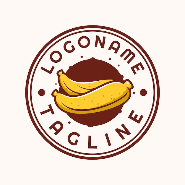 Plantilla de logotipo de plátano adecuada para el mercado agrícola y el restaurante