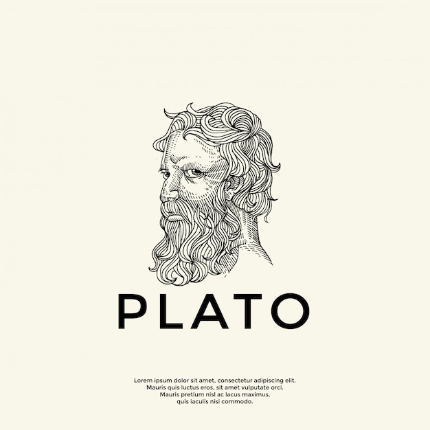 Plantilla de logotipo de plato hecho a mano