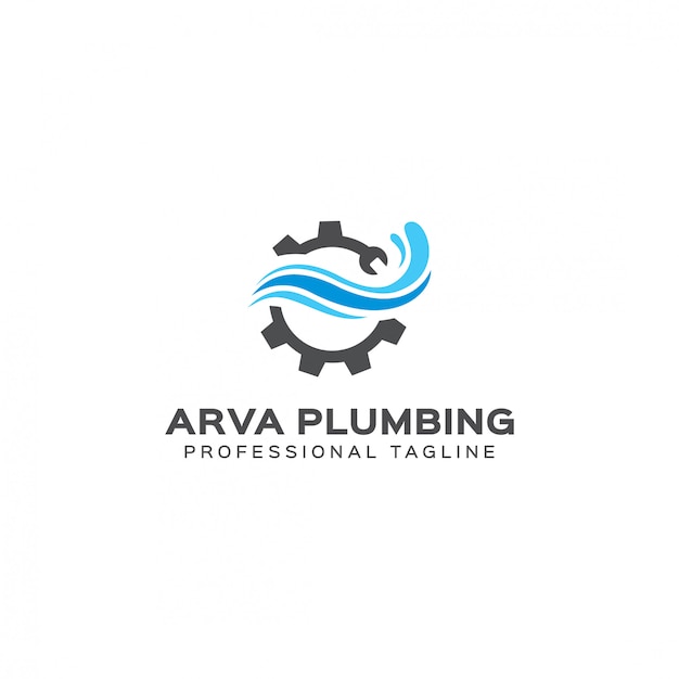 Plantilla de logotipo de plomería de Arva