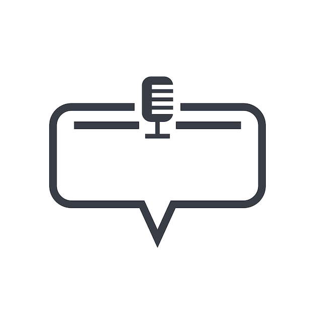plantilla de logotipo para podcast de diseño mínimo