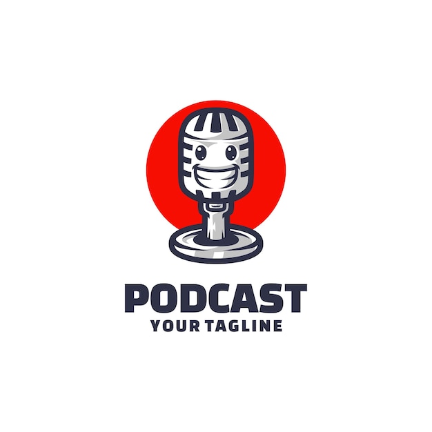 plantilla de logotipo de podcast