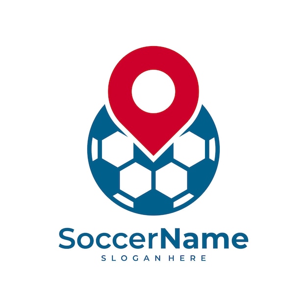 Plantilla de logotipo de Point Soccer Vector de diseño de logotipo de Point Soccer