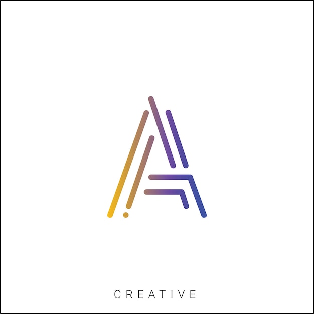 Una plantilla de logotipo posterior vector colorido monograma símbolo fuente logotipo diseño moderno inicial basado en LOGO