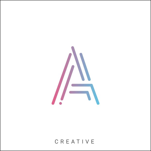Una plantilla de logotipo posterior vector colorido monograma símbolo fuente logotipo diseño moderno inicial basado en LOGO