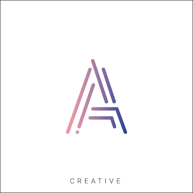 Una plantilla de logotipo posterior vector colorido monograma símbolo fuente logotipo diseño moderno inicial basado en LOGO