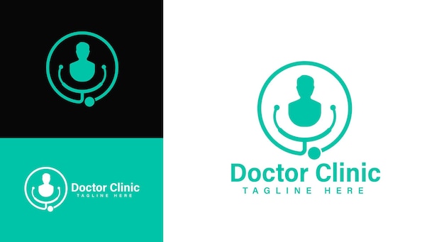 Plantilla de logotipo de práctica de clínica médica simple