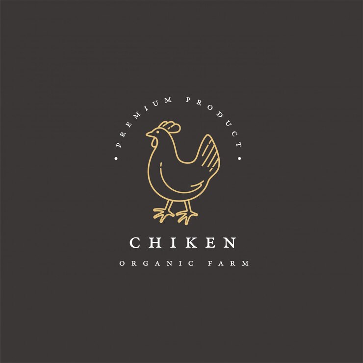 plantilla de logotipo de productos de carne de pollo