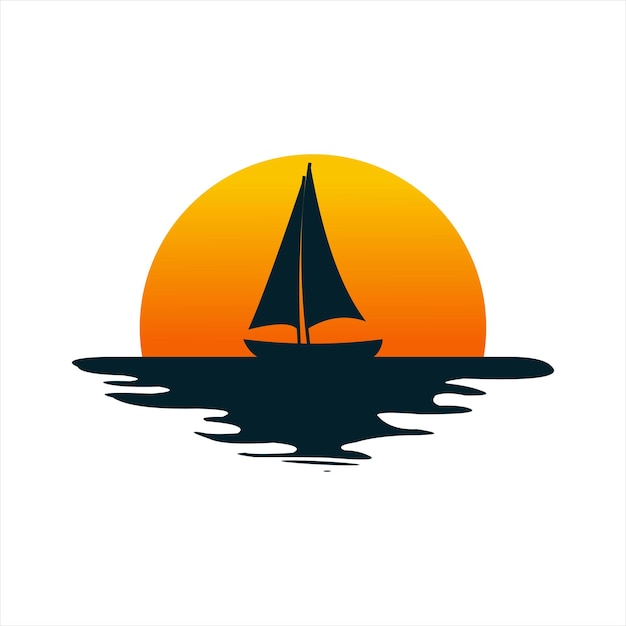 Plantilla de logotipo de puesta de sol vectorial