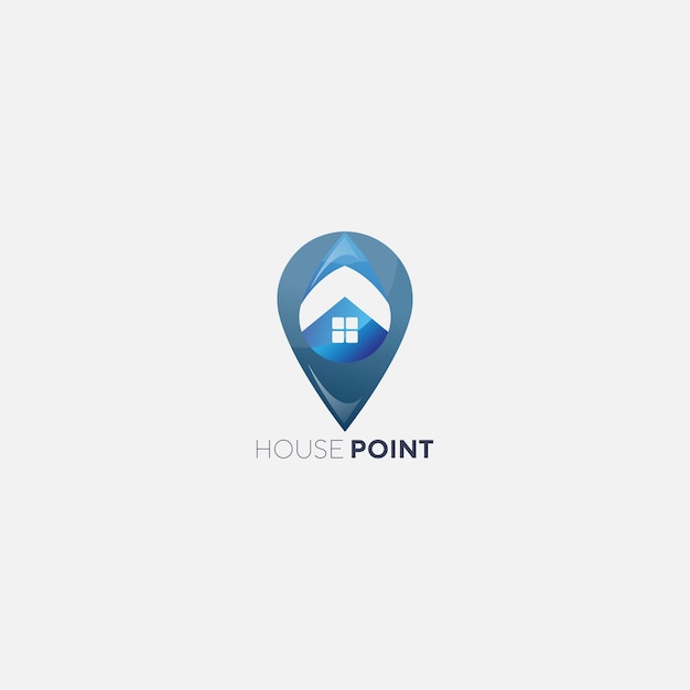 Plantilla de logotipo de punto de casa.