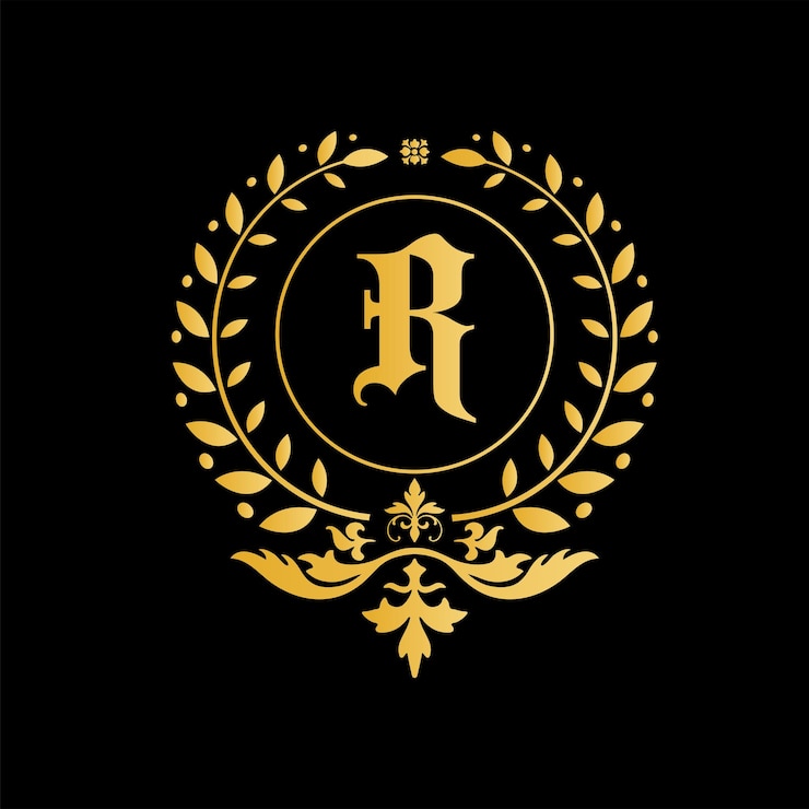 Vector plantilla de logotipo r letter royal luxury en arte vectorial para restaurantes royalty boutiques cafe hotel