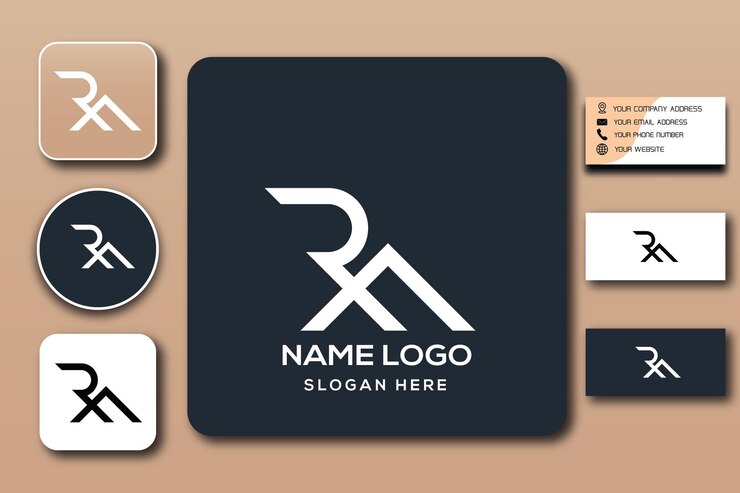 plantilla de logotipo ra