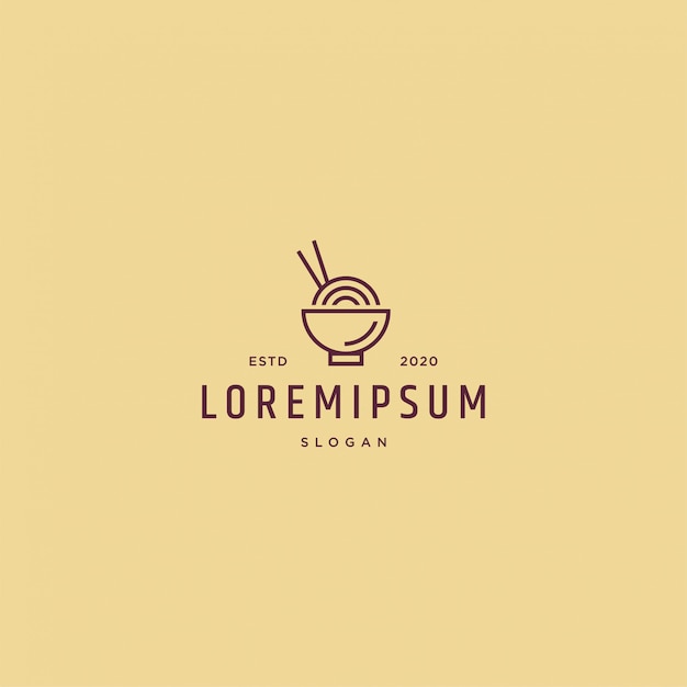 Plantilla de logotipo de ramen