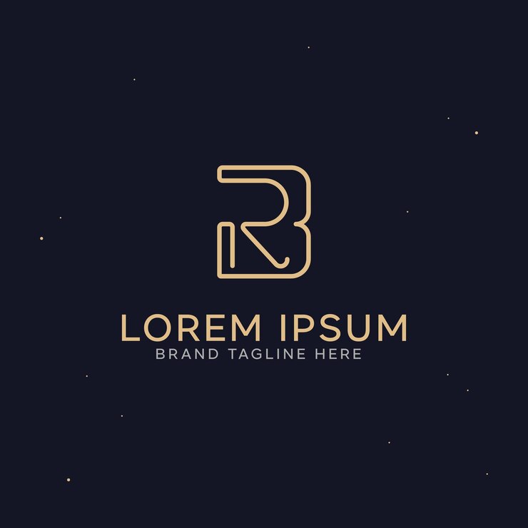 Vector plantilla de logotipo rb de letra plana