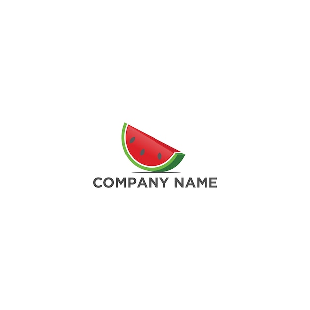 Plantilla de logotipo de rebanada de sandía
