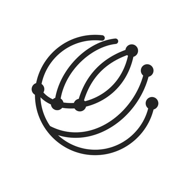 Plantilla de logotipo de red Icono de identidad de marca aislado Gráfico vectorial abstracto