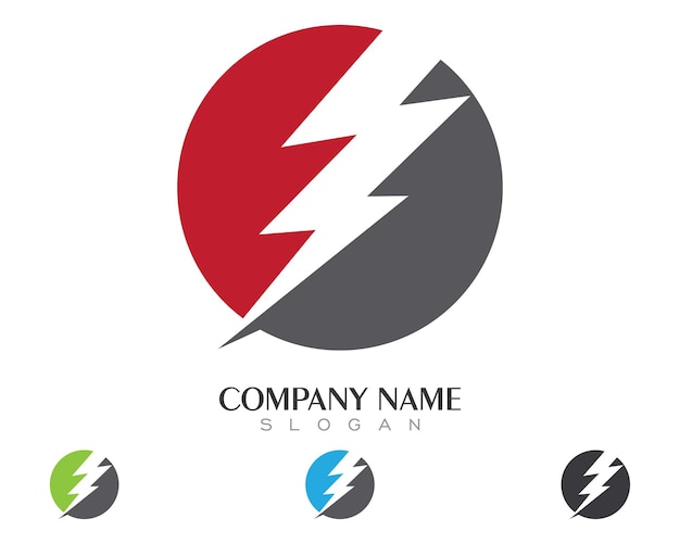 Plantilla de logotipo de relámpago