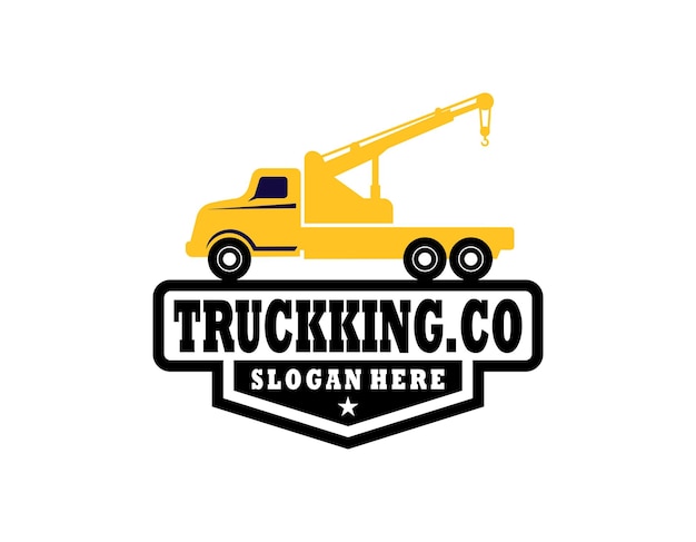 Plantilla de logotipo de remolque de camiones logotipo adecuado para negocios relacionados con la industria de negocios de servicios automotrices
