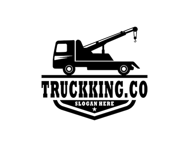 Plantilla de logotipo de remolque de camiones logotipo adecuado para negocios relacionados con la industria de negocios de servicios automotrices
