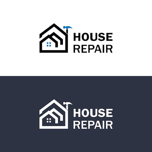plantilla de logotipo de reparación de la casa