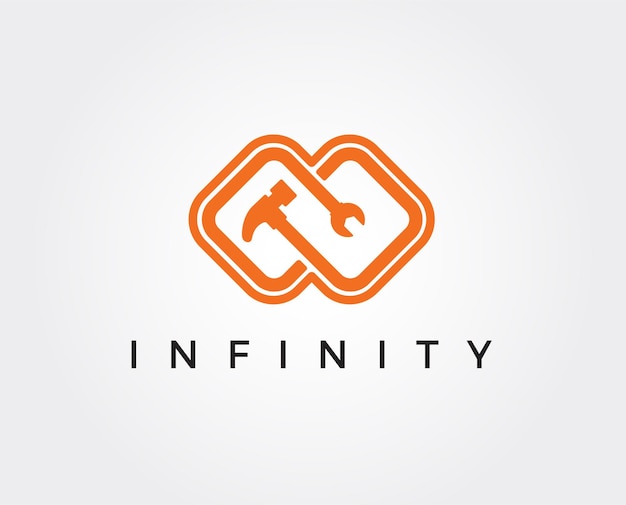 Plantilla de logotipo de reparación infinita