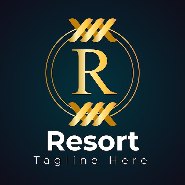 plantilla de logotipo de resort de lujo