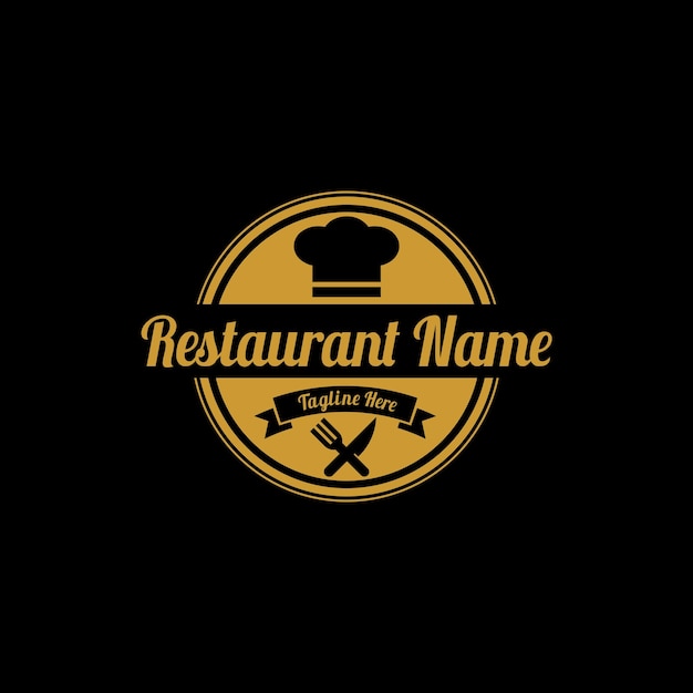 PLANTILLA DE LOGOTIPO DE RESTAURANTE CLÁSICO