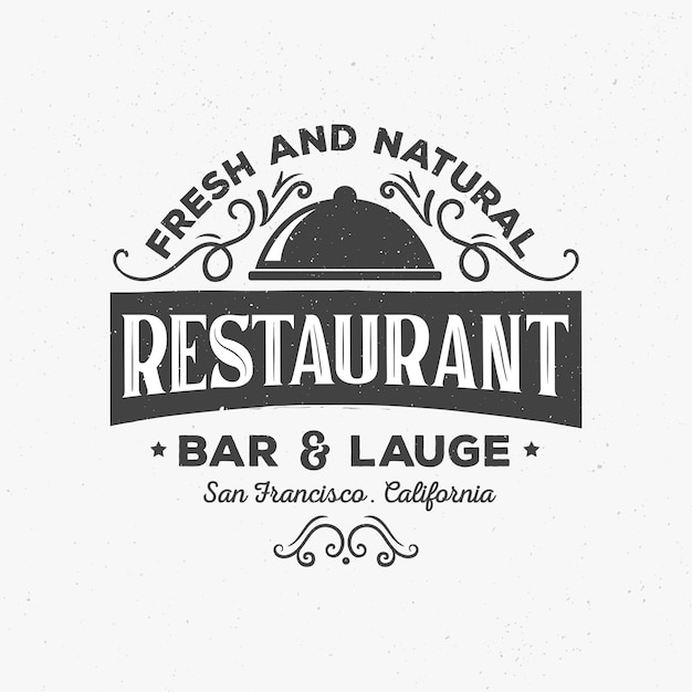 Vector plantilla de logotipo de restaurante retro