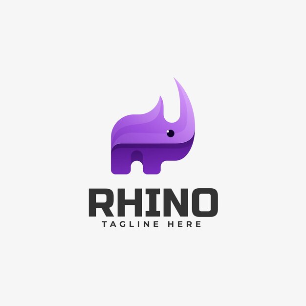 Plantilla de logotipo Rhino Gradient Colorful Style