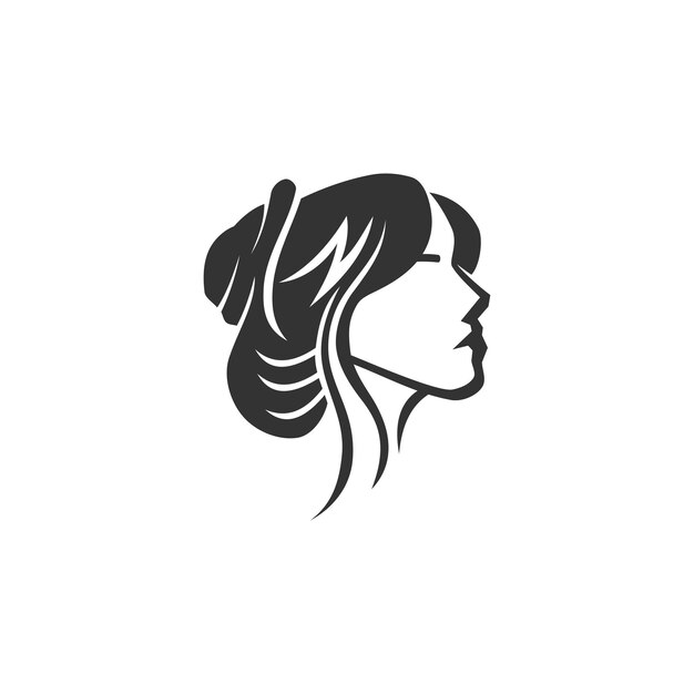 Plantilla de logotipo de salón de belleza Ilustración de icono Identidad de marca Ilustración aislada y plana Gráfico vectorial