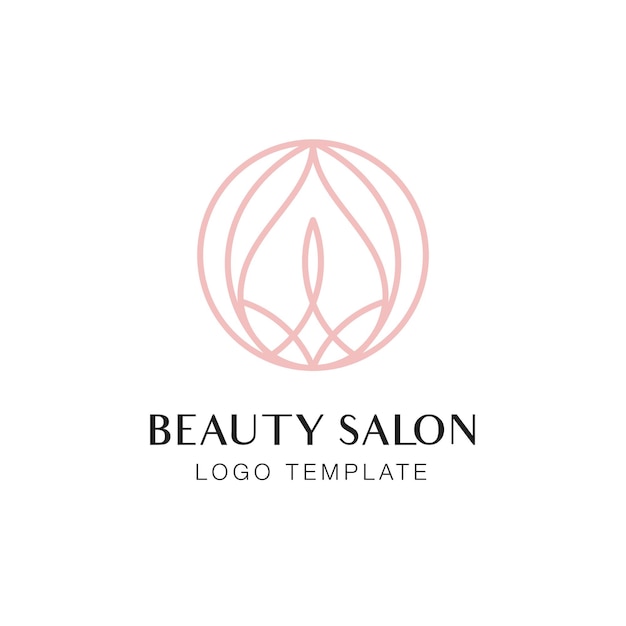 Plantilla de logotipo de salón y cosmética de belleza