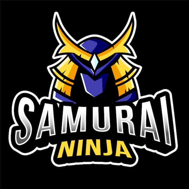 Plantilla de logotipo samurai ninja esport