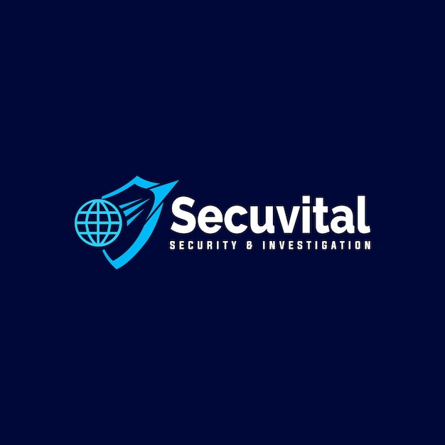 Vector plantilla de logotipo de seguridad cibernética