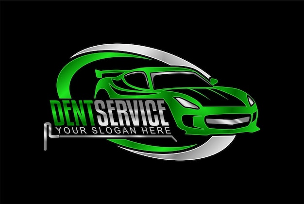 plantilla del logotipo del servicio automotriz de dent pdr car