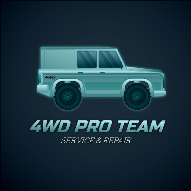 Plantilla de logotipo de servicio de automóvil degradado