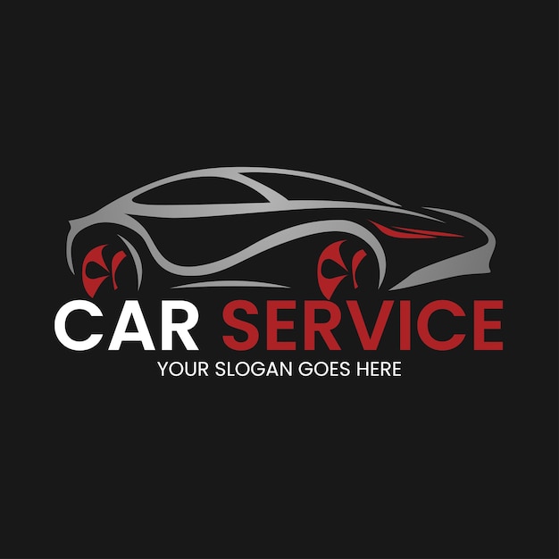 Plantilla de logotipo de servicio de automóvil degradado