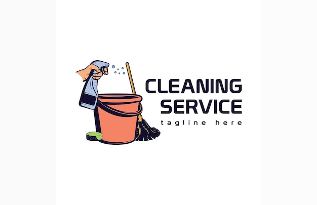 plantilla de logotipo del servicio de limpieza.