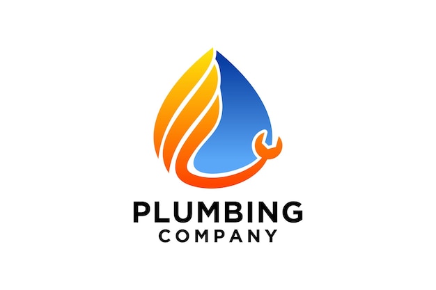 Plantilla de logotipo de servicio de plomería Logotipo de servicio de agua