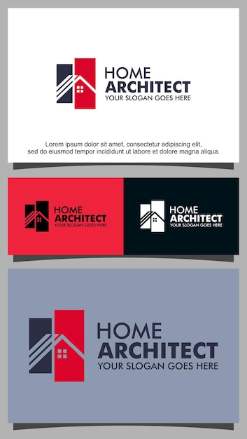Plantilla de logotipo de servicios de arquitecto para el hogar