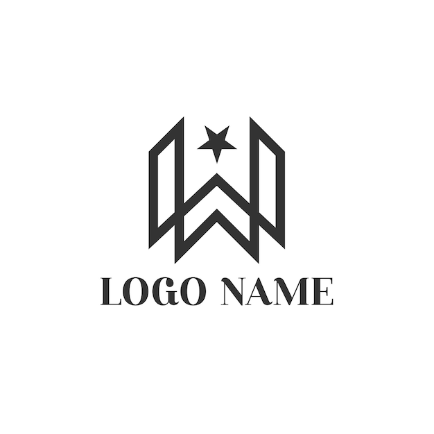 Plantilla de logotipo de símbolo plano