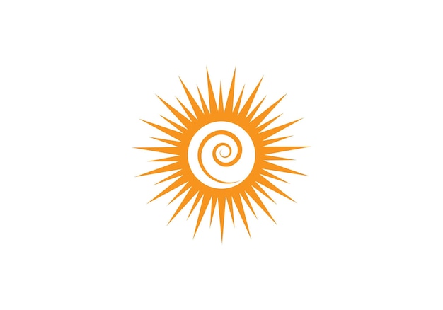 Plantilla de logotipo de sol