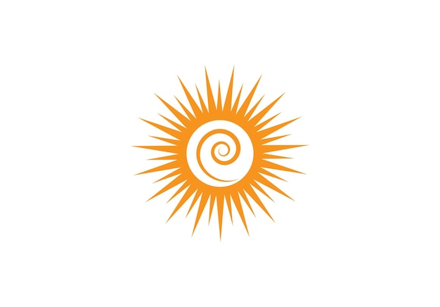 Plantilla de logotipo de sol