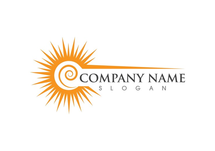 Vector plantilla de logotipo de sol