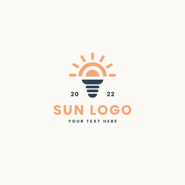 Vector plantilla de logotipo de sol