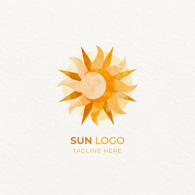 Plantilla de logotipo de sol